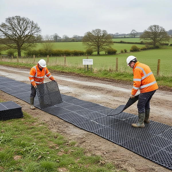 Relocatable ground protection mat