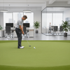 Indoor office putting green synthetic turf