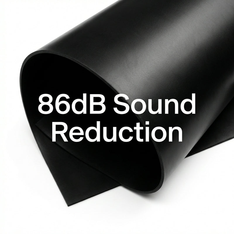 Acoustic Rubber Sheet | 86dB Soundproofing Mat | Recording Studio & Home Theatre | 1.5-25mm | Sold Per Metre