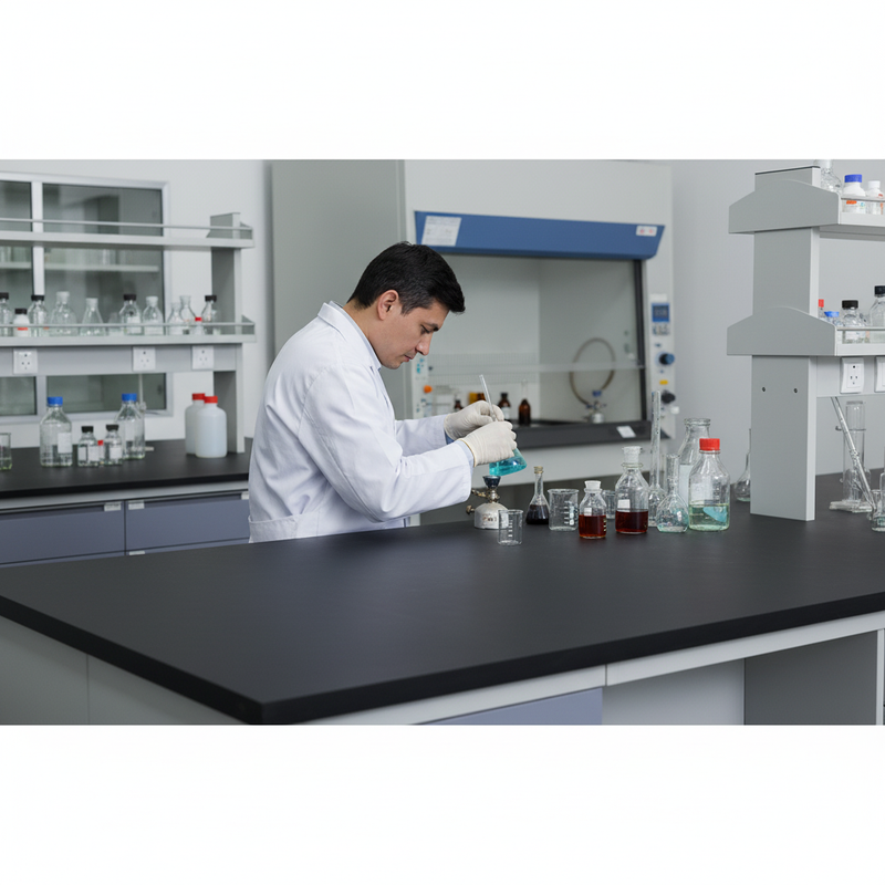 Chemical Resistant EPDM Rubber Sheet - Laboratory Bench Protection with Scientist