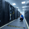 Data centre floor with ESD protection matting - IT equipment static protection