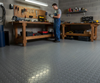 Anti-Fatigue Rubber Flooring | Studded Penny Pattern | R11 Non-Slip | Heavy Duty Roll | Free UK Delivery