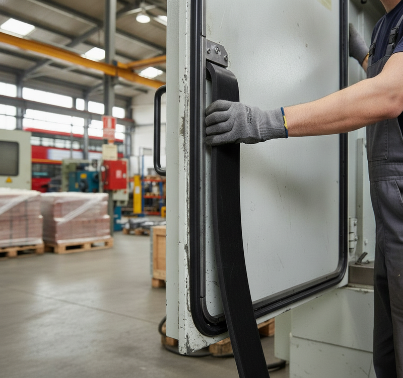Neoprene Rubber Strip 12mm Thick - Application Setting