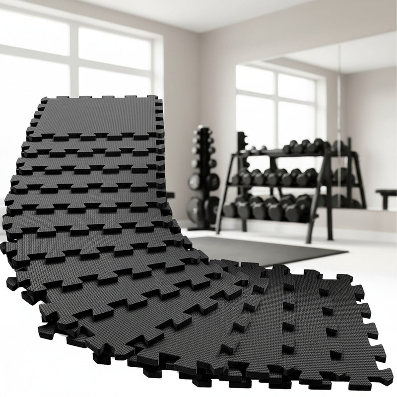 Interlocking Foam Floor Tiles | 18pc EVA Puzzle Ma - UK commercial application scene 1