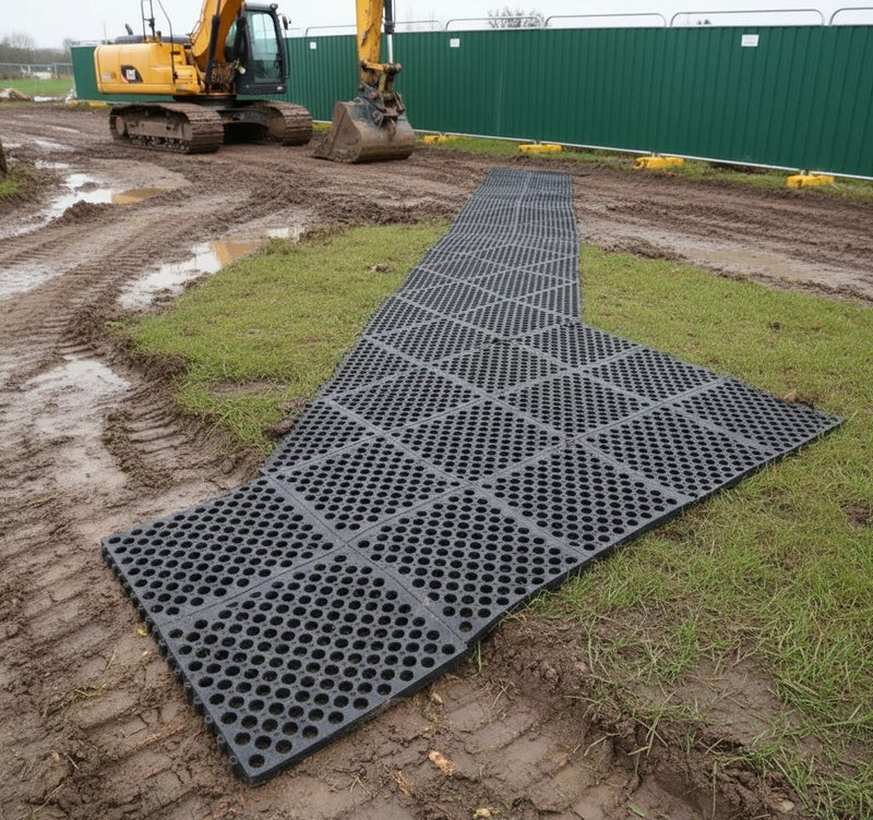 Heavy duty rubber grass mats pack for large projects