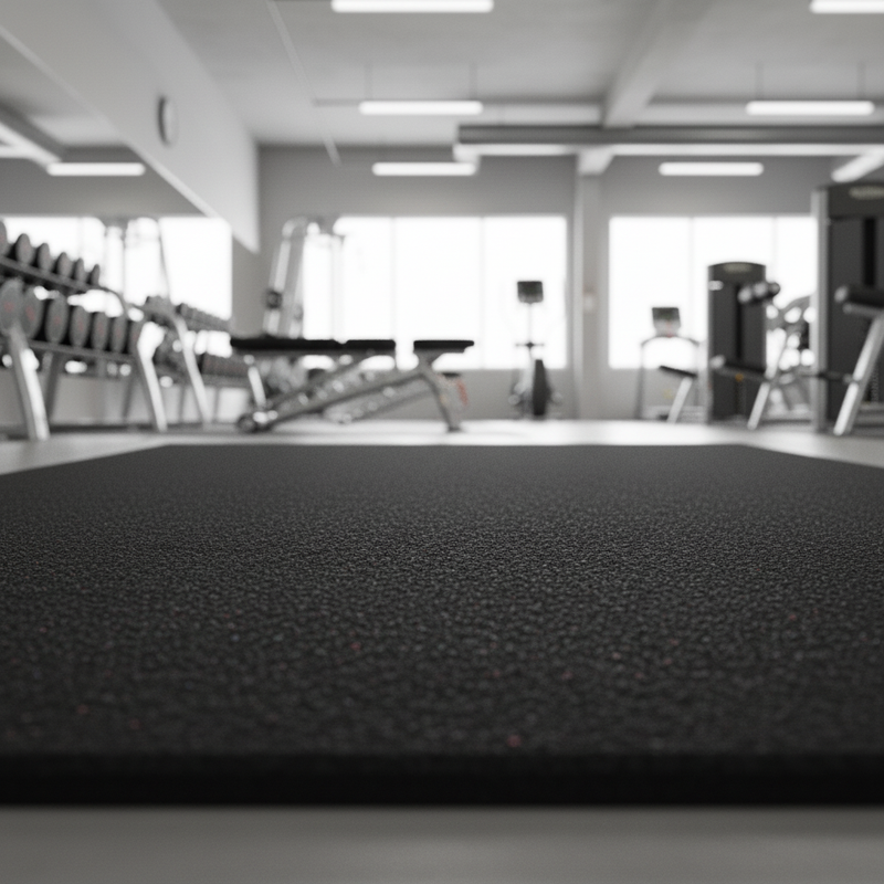 MatPro 11mm Rubber Gym Flooring close-up texture detail showing heavy duty surface