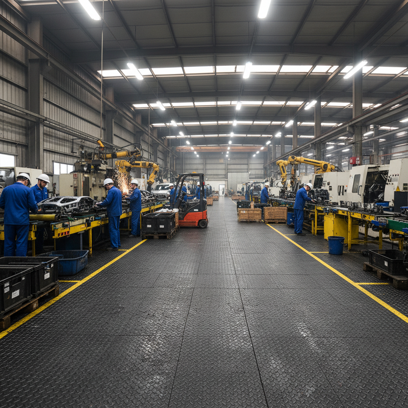 Assembly Line Rubber Sheet Industrial Grade - Real Life Application 1