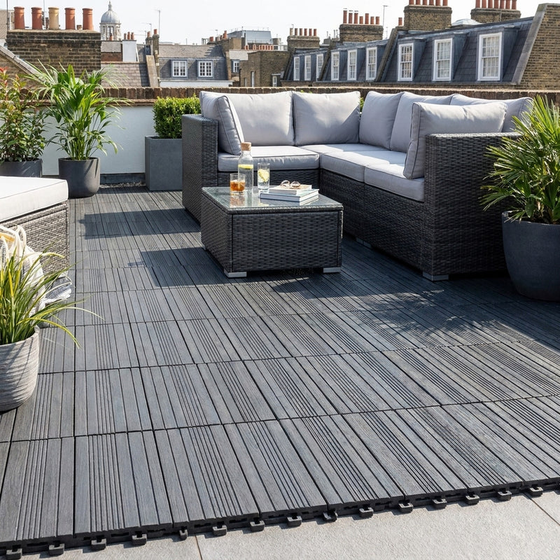 Graphite carpet tiles lifestyle