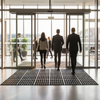 Commercial Entrance Rubber Grass Mat at UK Office Building - Heavy Duty Anti-Slip 15mm