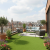 Balcony synthetic lawn grass British apartment