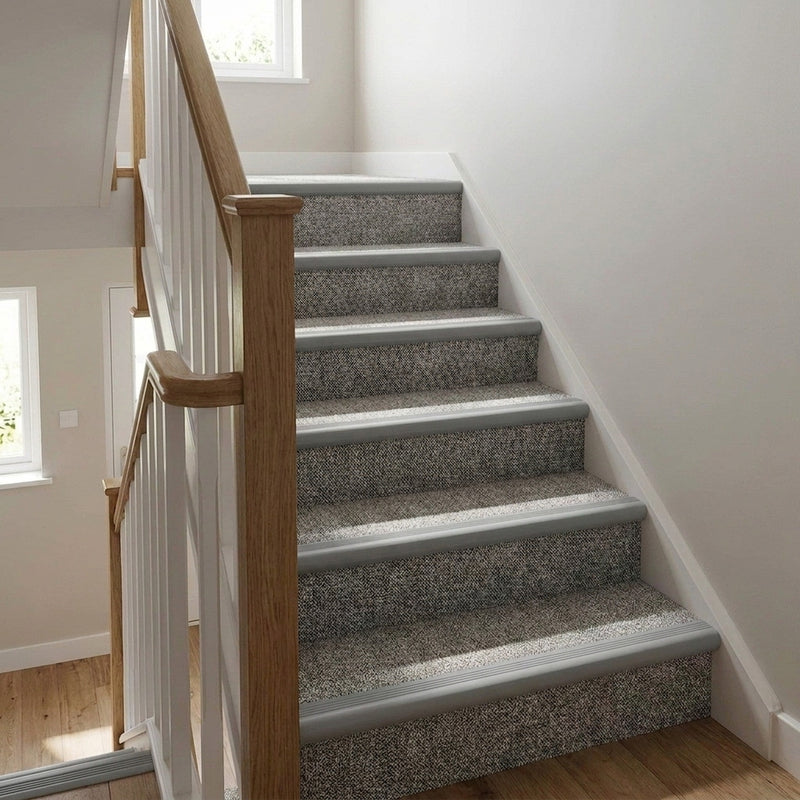 Grey bullnose self-adhesive stair nosing UK home staircase
