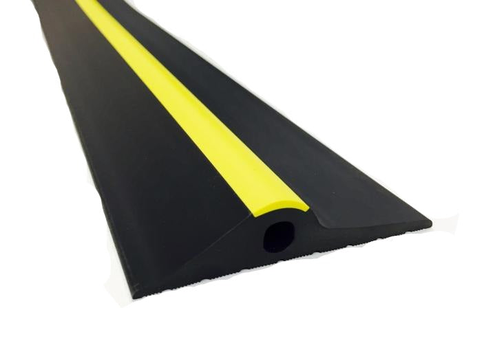 Commercial 20mm High Black/Yellow Rubber Threshold Seal