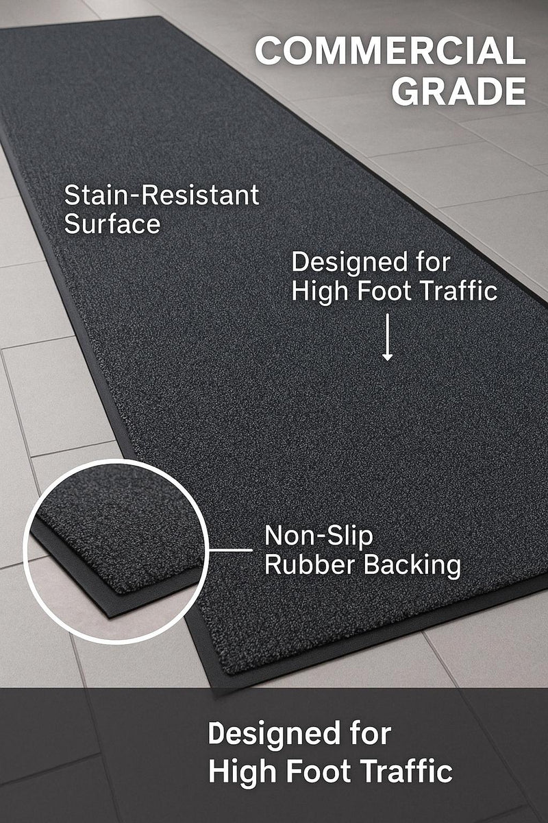 Heavy Duty Barrier Runner Non-Slip Mat - Durable Rubber, Anti-Slip, Floor Protection, Easy Clean, Industrial/Commercial Use, Versatile & Long-Lasting