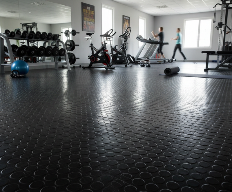 Gym Floor Protection Flooring Studded Penny Pattern R11 - image 5 of 5