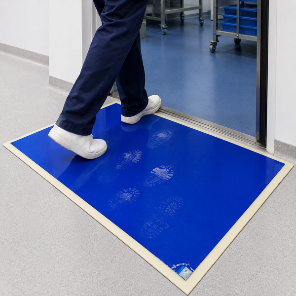 Tacky Dust Control Mat | Cleanroom Sticky Mat | 30 Peelable Layers