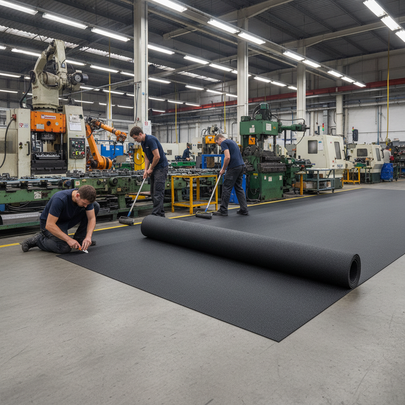 SafeStep Heavy Duty Rubber Roll factory installation