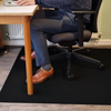 Premium fabric chair mat in Jet Black colour - home office setting