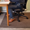 Premium fabric chair mat in Mink colour - home office setting