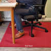 Premium fabric chair mat in Red Black colour - home office setting