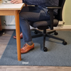 Premium fabric chair mat in Steel colour - home office setting
