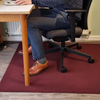 Premium fabric chair mat in VIP Red colour - home office setting