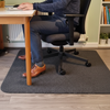 Premium fabric chair mat in Anthracite - modern home office setting