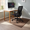 Premium fabric chair mat in Mink - modern home office setting