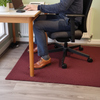 Premium fabric chair mat in VIP Red - modern home office setting