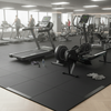 GymGuard Essential 12mm Rubber Gym Floor Tiles 50cm x 50cm - Commercial Gym Setting