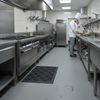 Heavy Duty Rubber Scraper Door Mat - Commercial Kitchen Setting