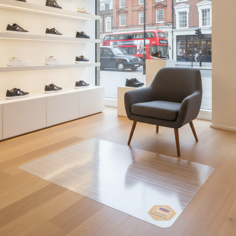 Scratch-Resistant Floor Protection Mat Milk White – Non-Slip - Commercial Setting Setting