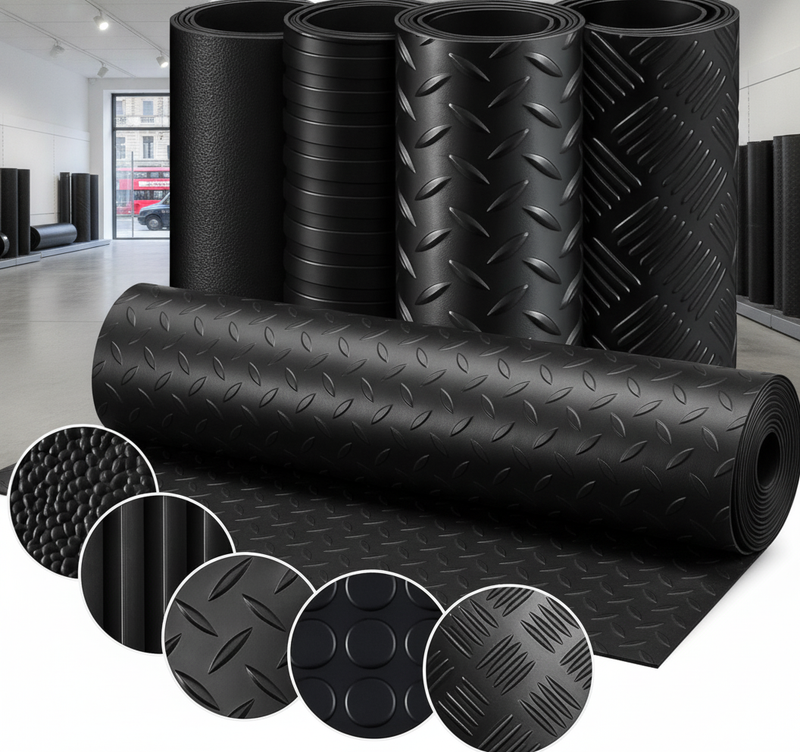 Rubber Runner Mat Sold by the Metre – Non-Slip Structured Su - Commercial Setting Setting
