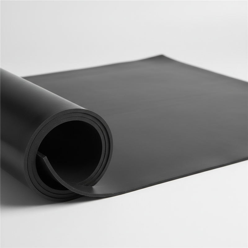 Black anti-static rubber sheet roll 1200mm width - electronics manufacturing floor mat