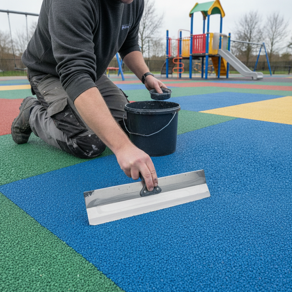 Trowel lubricant smoothing agent wet pour rubber installation playground