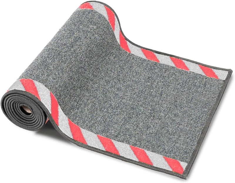Cable Management Protective Mat Cable Mat with Warning Border for Indoor Use - Safety Mat for Office and Warehouse - Cable Protection Mat with Non-Slip Back - Washable - Cable Bridge White/Red (40 - Cable Mat for UK homes and businesses