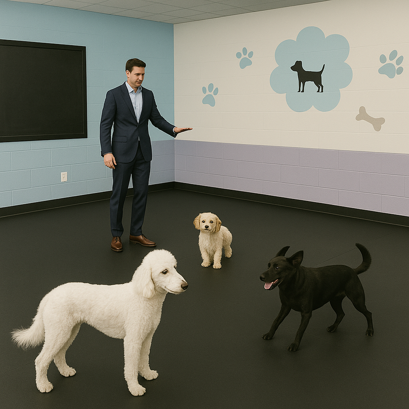 Plain Rubber Kennel Flooring – Non-Slip, Anti-Fatigue, Durable Rubber Matting for Kennels, Dog Runs & Pet Areas - texture and surface detail