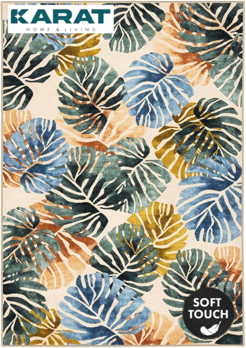 Amazonia Short Pile Rug 160 x 230 cm - Washable Non-Slip Rug for Living Room, Children's Room & Hallway, Amazonia - Rug for UK homes and businesses