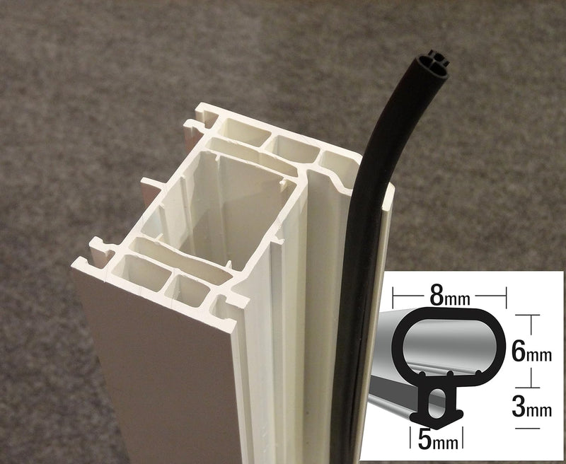 Black UPVC Door & Window Seal - Secure Insulation Kit for Enhanced Energy Efficiency