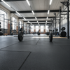 53mm Acoustic Rubber Tiles on Olympic Lifting Platform - Weight Drop Protection