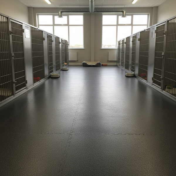 Dog Kennel Flooring Tiles - Interlocking 7mm Heavy Duty PVC Non-Slip Animal Flooring