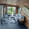 Rubber Shed Floor Mats in garden room home gym conversion