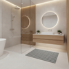 Non-Slip Antibacterial Bath Mat 43×150cm Grey – PVC Loop Saf - Ensuite Setting