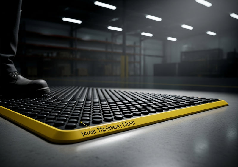 ErgoStand Pro Anti-Fatigue Mat - Industrial Setting with 14mm Thickness