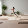 Beige EVA Foam Interlocking Floor Tiles in yoga studio