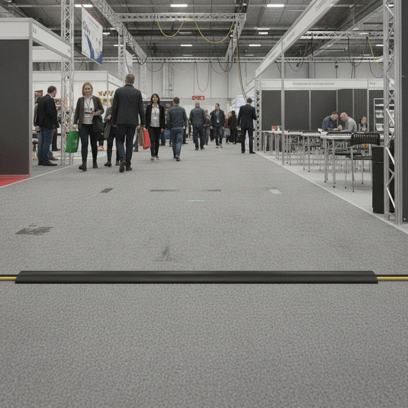 Heavy-Duty PVC Floor Cable Cover - Event Venue Setting