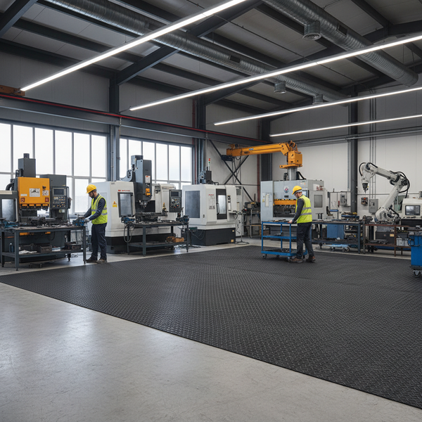 Heavy Duty Rubber Sheet 3mm Industrial Workshop Grade - In Use