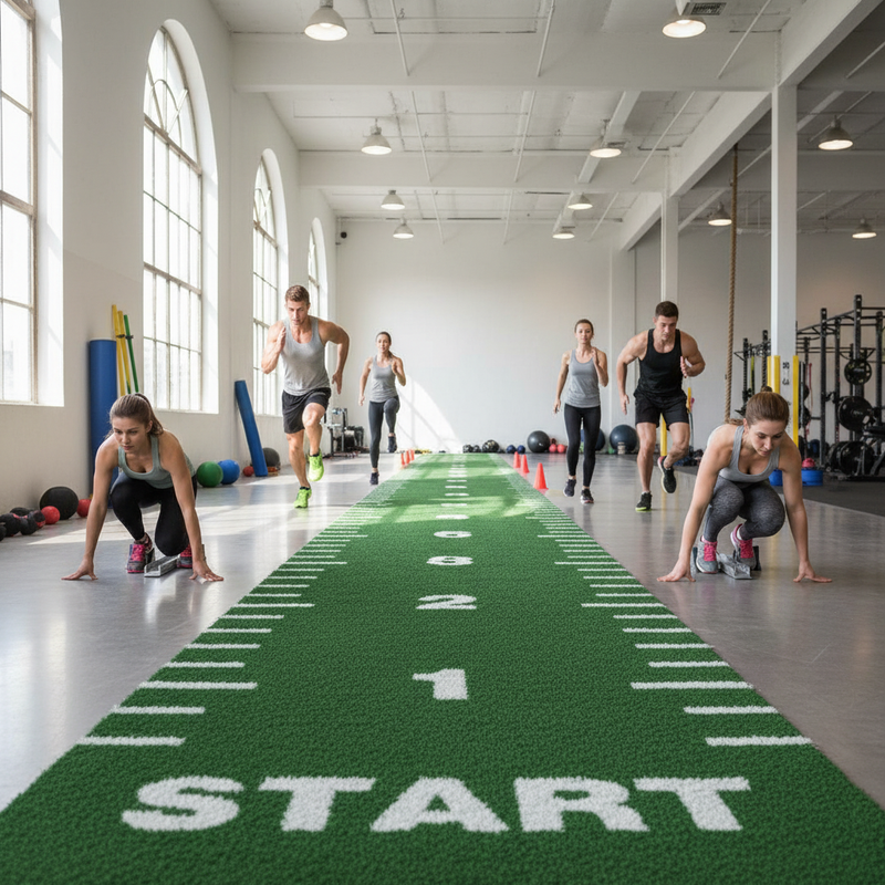 TrackMaster Sprint Track in sports training facility