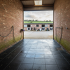 Equestrian wash stall rubber tiles UK - riding school horse grooming area floor