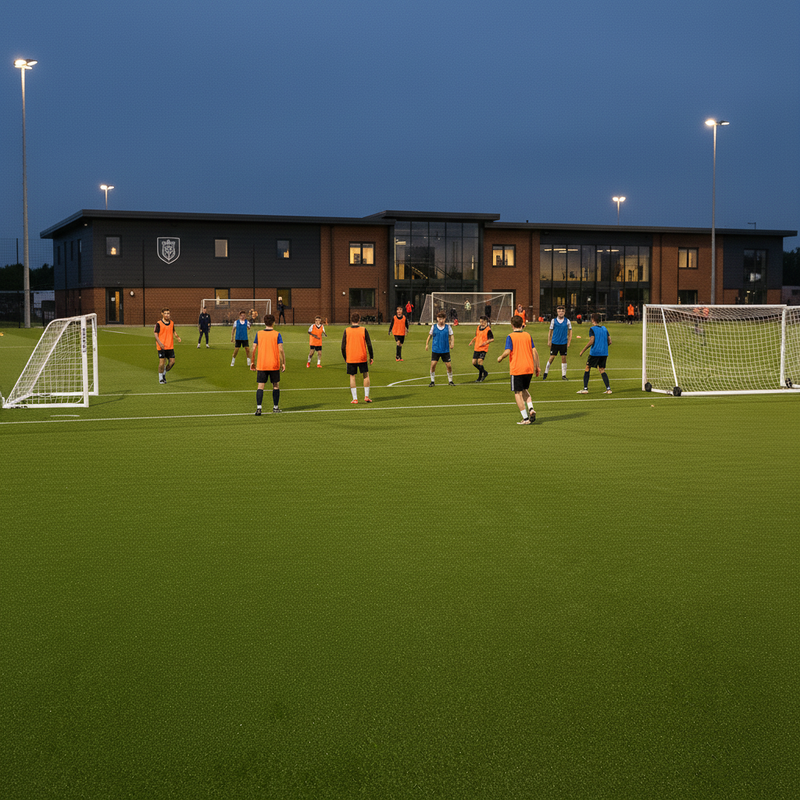 Football practice turf 5-a-side pitch UK sports centre
