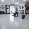 GymGuard 17mm Solid Rubber Gym Mat 100cm x 100cm - Garage Gym Setting